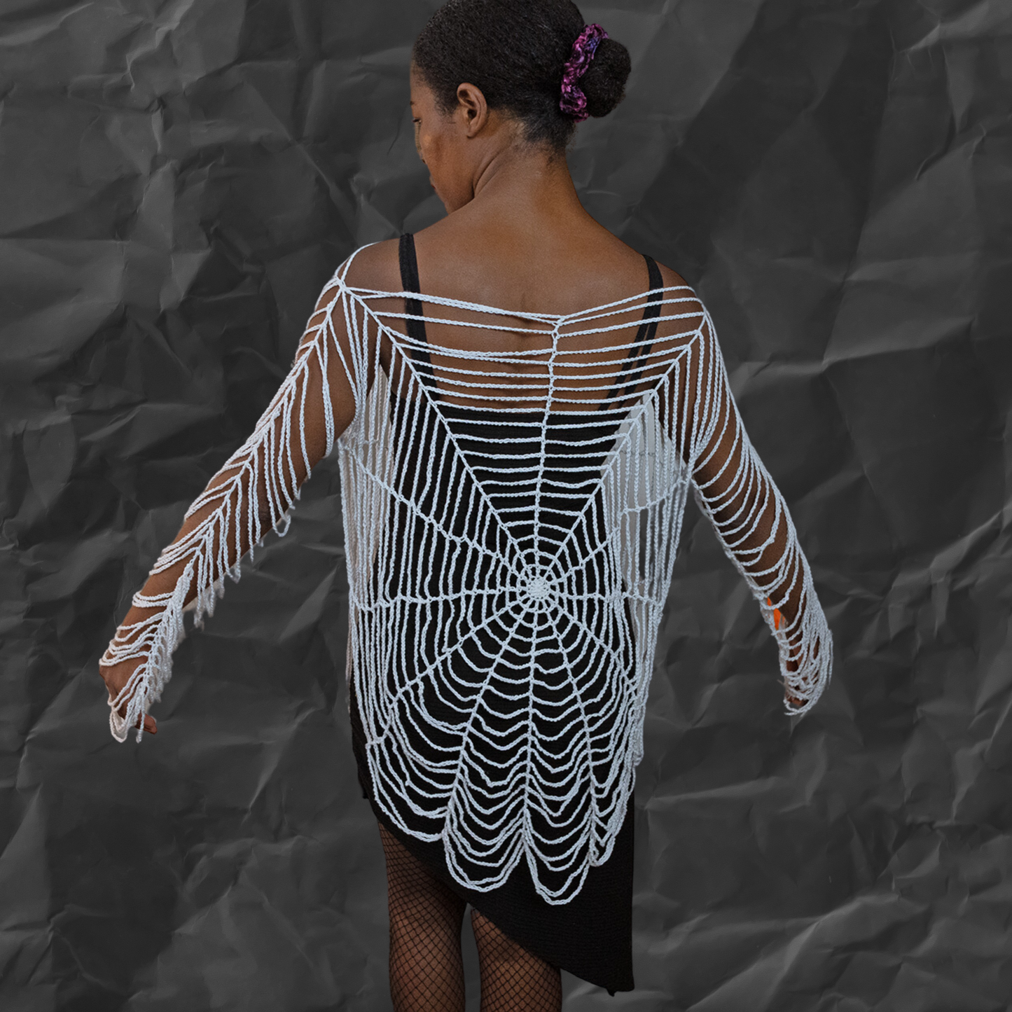 Distressed Spiderweb Sweater Crochet Pattern