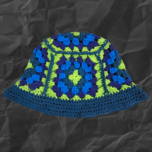 Granny Square Bucket Hat Crochet Pattern