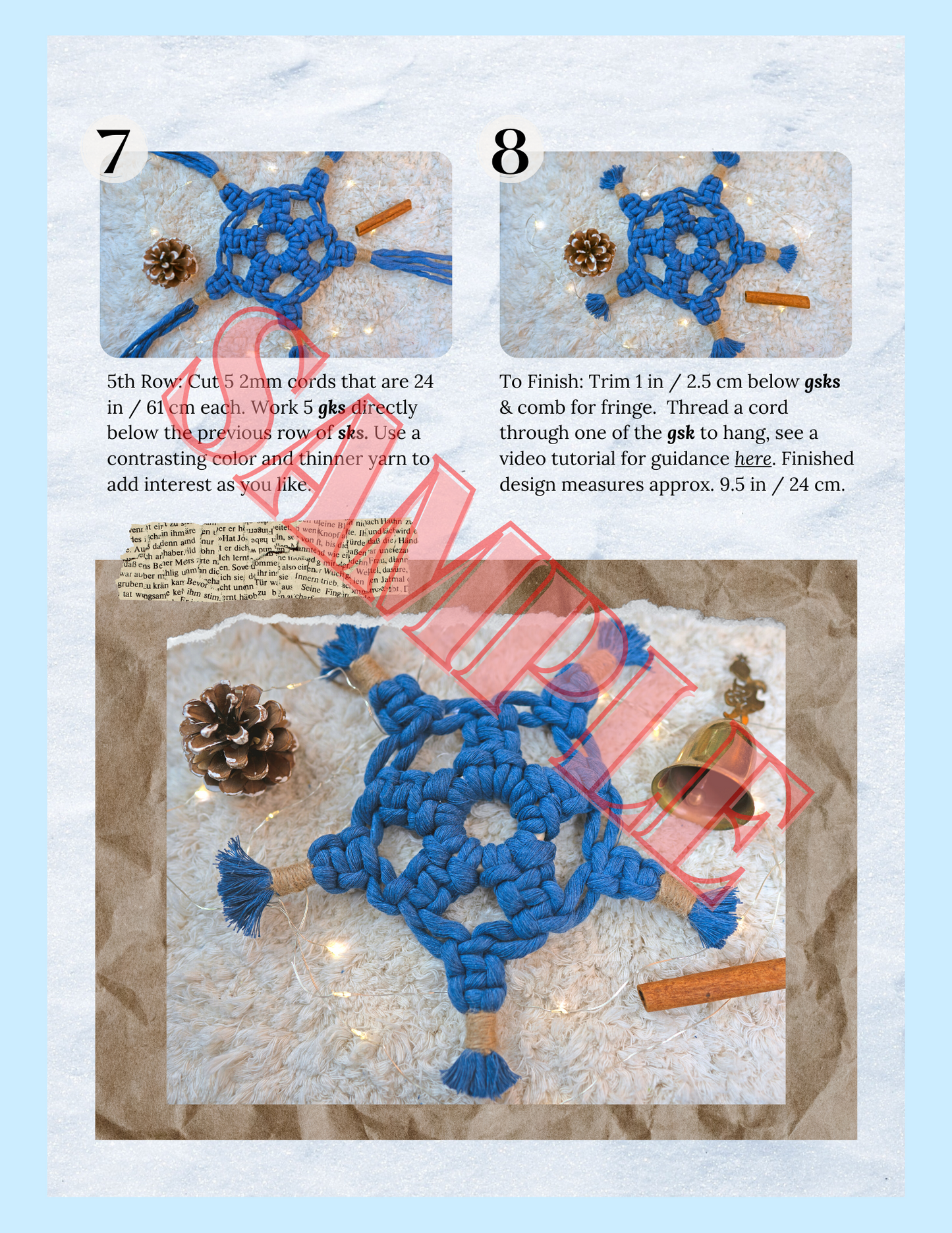 Macramé Snowflakes Pattern