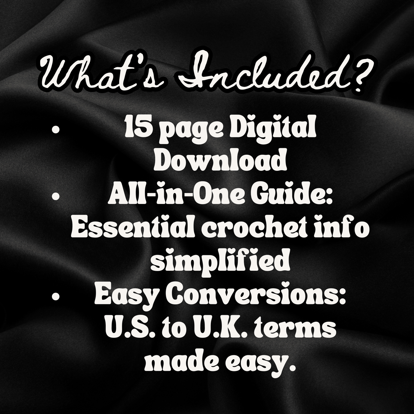 Crochet Cheat Sheets E-Book