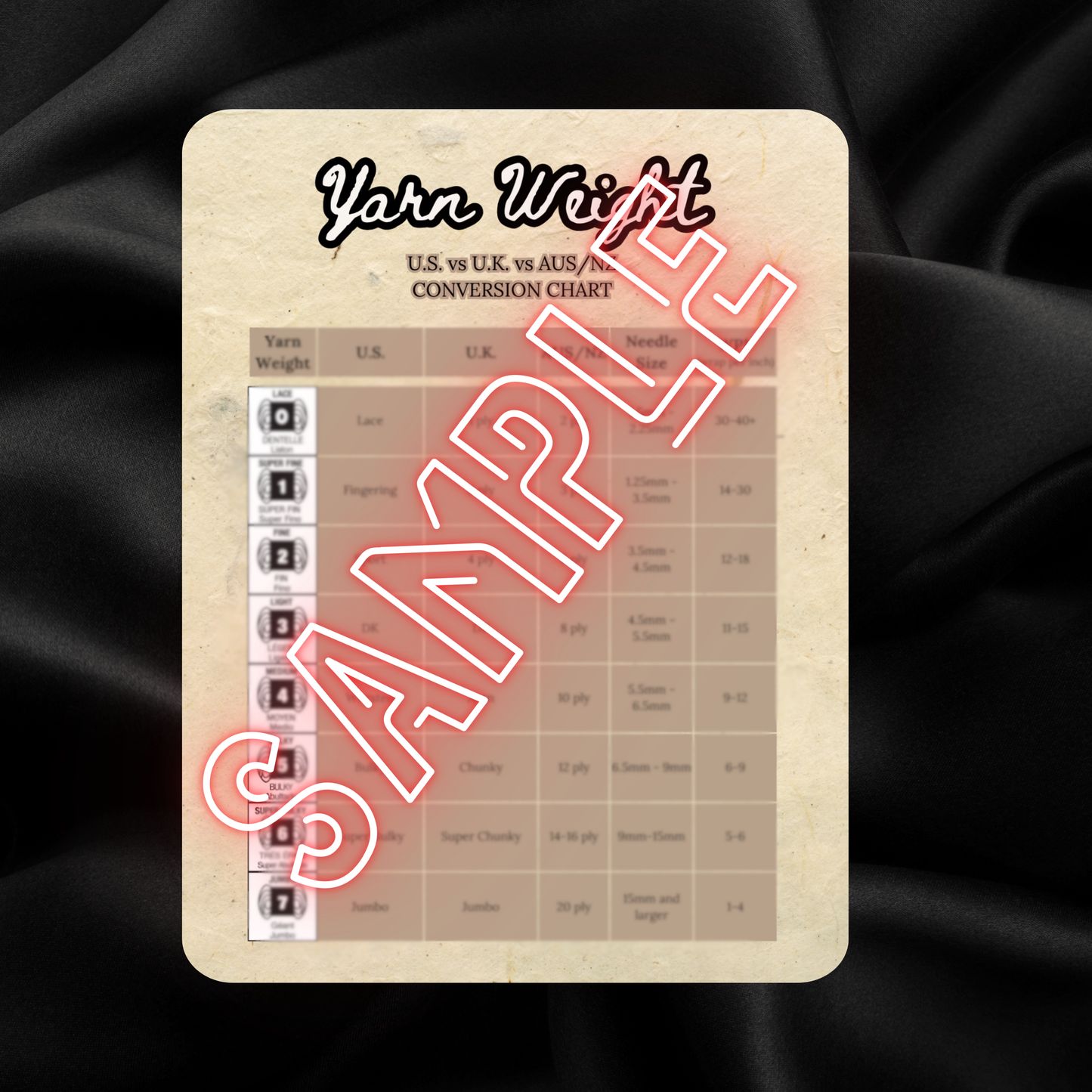 Crochet Cheat Sheets E-Book