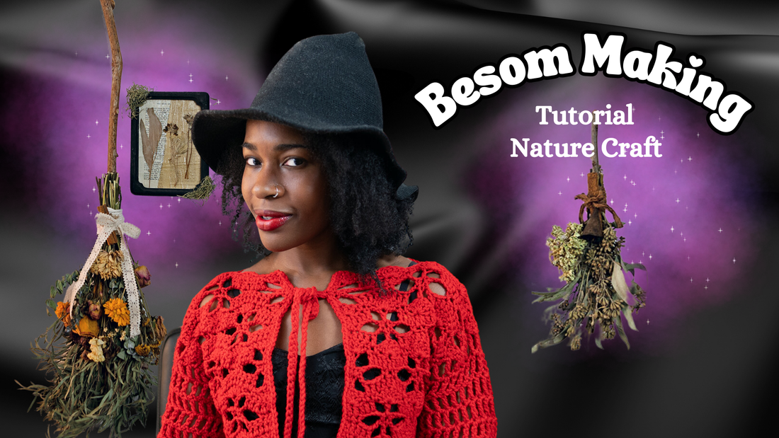 Besom and Broom making Tutorial: Cozy Autumn Nature Crafts 🍂