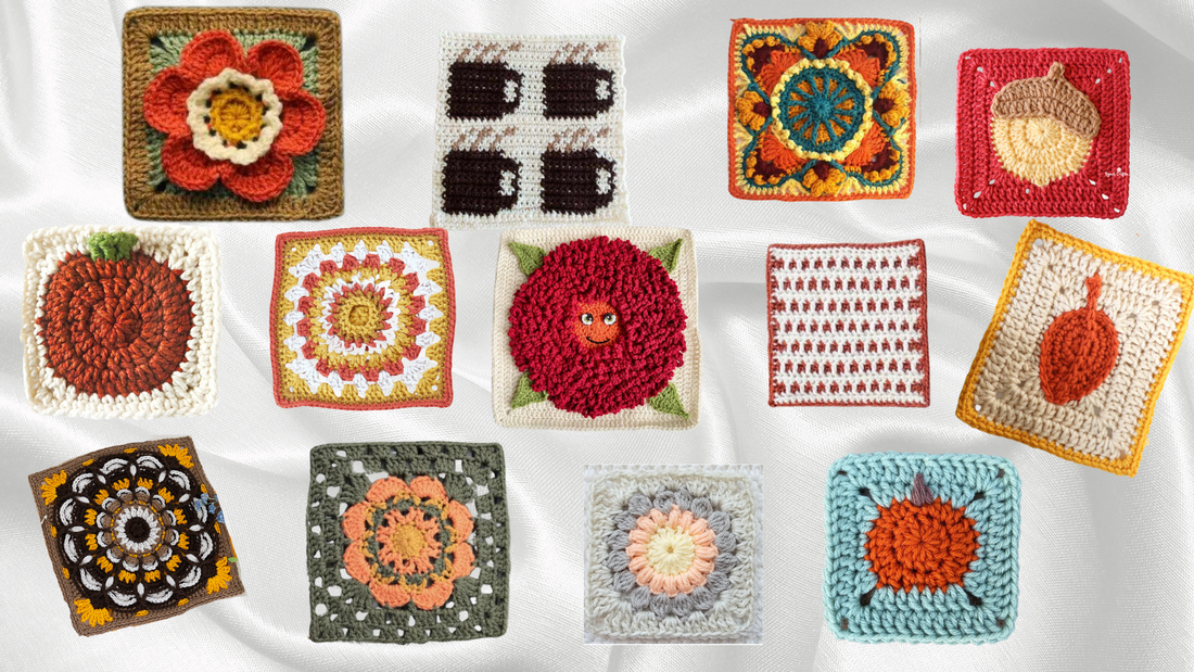 25 Autumn granny square patterns to Make | FREE Crochet Patterns