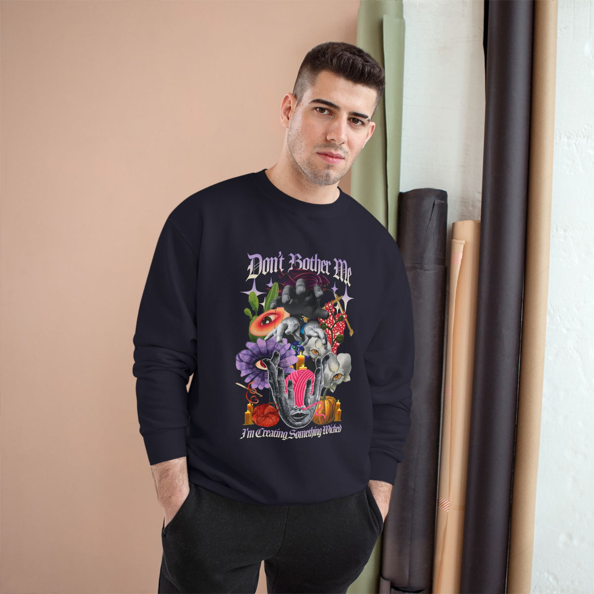 'Don't Bother Me' Graphic Sweatshirt - Spooky, Yar & Pumpkins