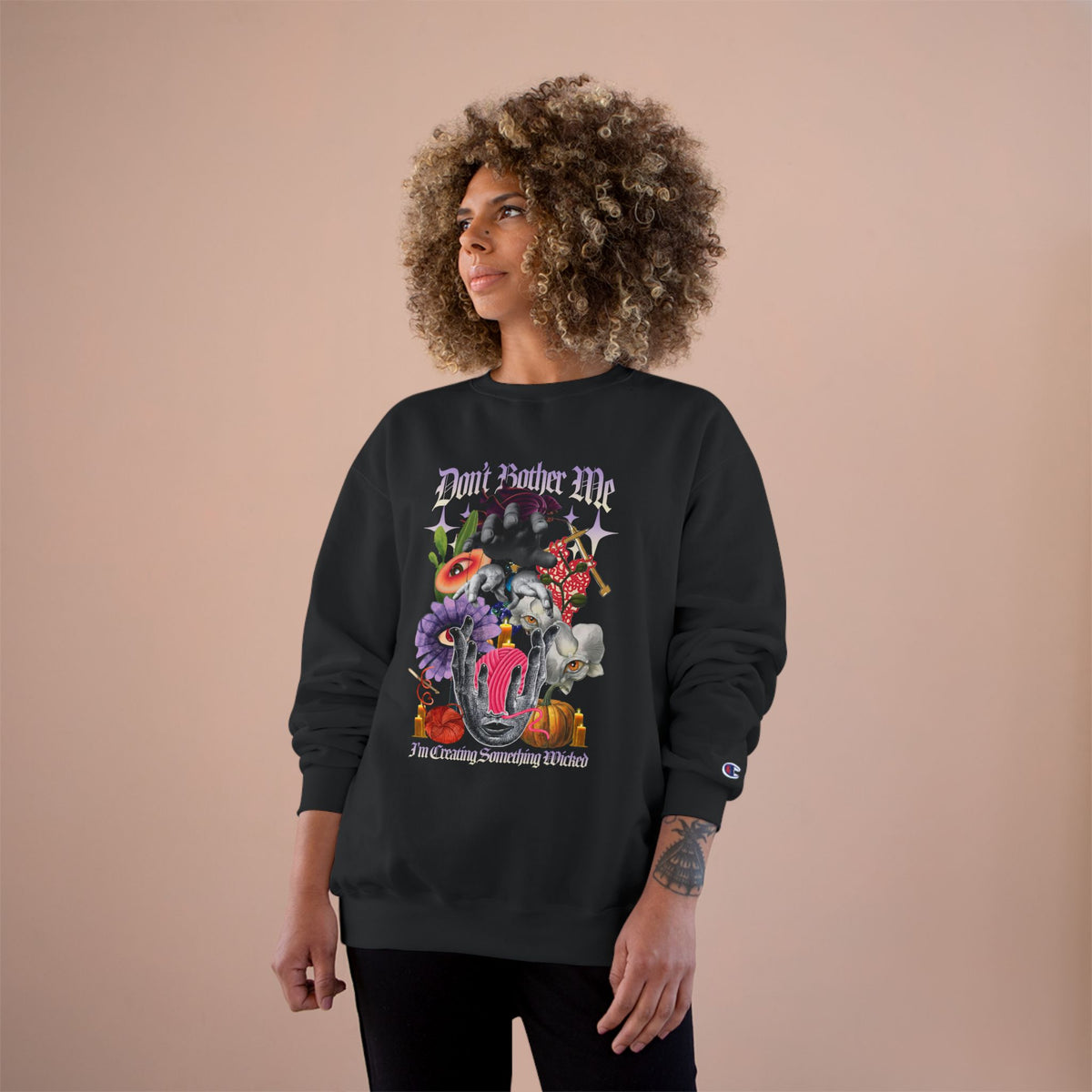 'Don't Bother Me' Graphic Sweatshirt - Spooky, Yar & Pumpkins