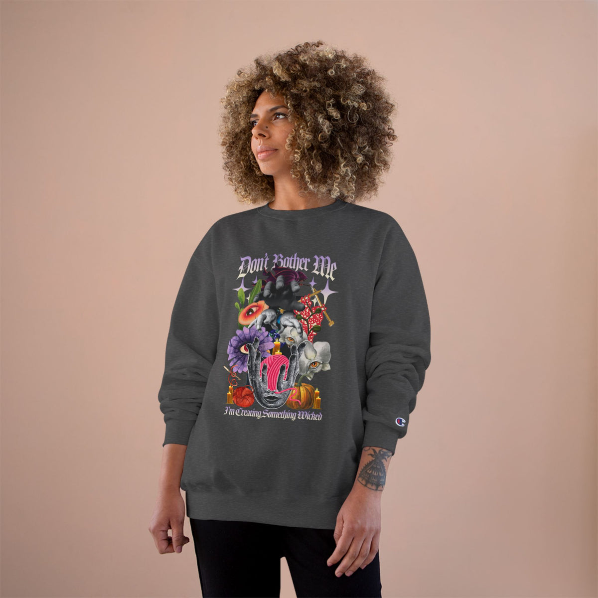 'Don't Bother Me' Graphic Sweatshirt - Spooky, Yar & Pumpkins