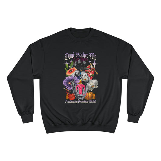 'Don't Bother Me' Graphic Sweatshirt - Spooky, Crochet & Pumpkins