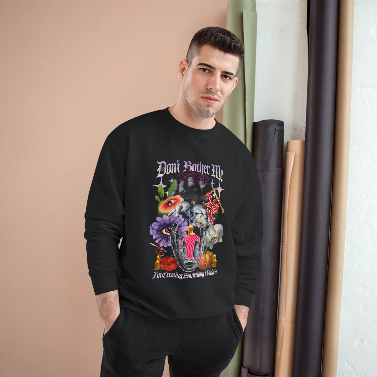 'Don't Bother Me' Graphic Sweatshirt - Spooky, Yar & Pumpkins