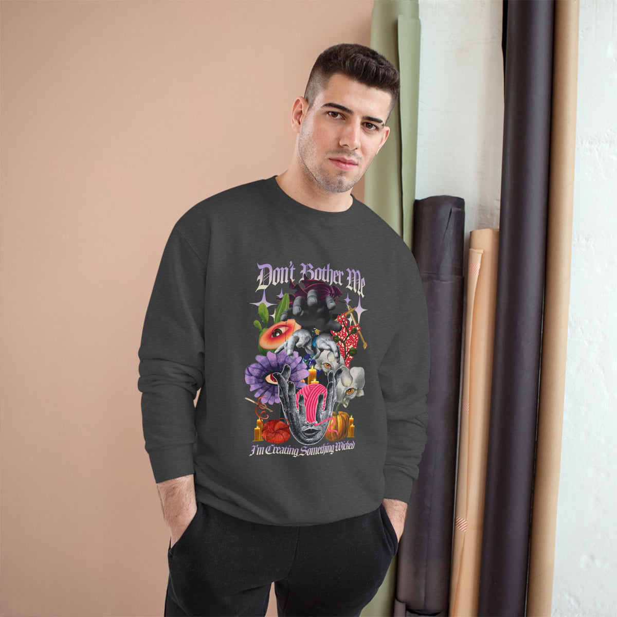 'Don't Bother Me' Graphic Sweatshirt - Spooky, Yar & Pumpkins
