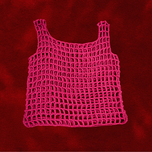 M/L Dark Red Mesh Top