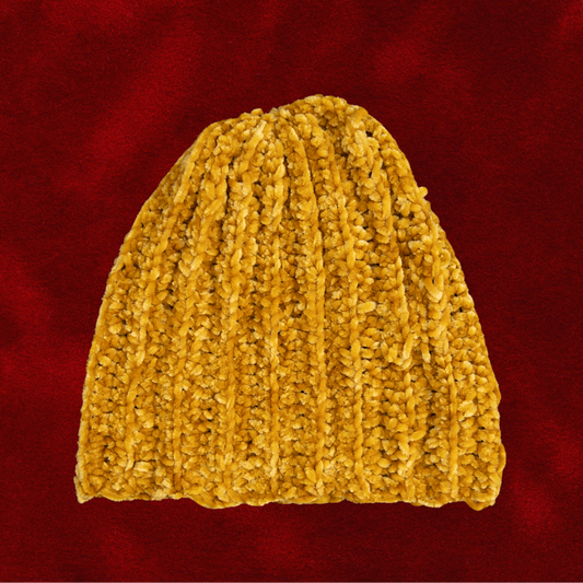 Golden Velvet Beanie