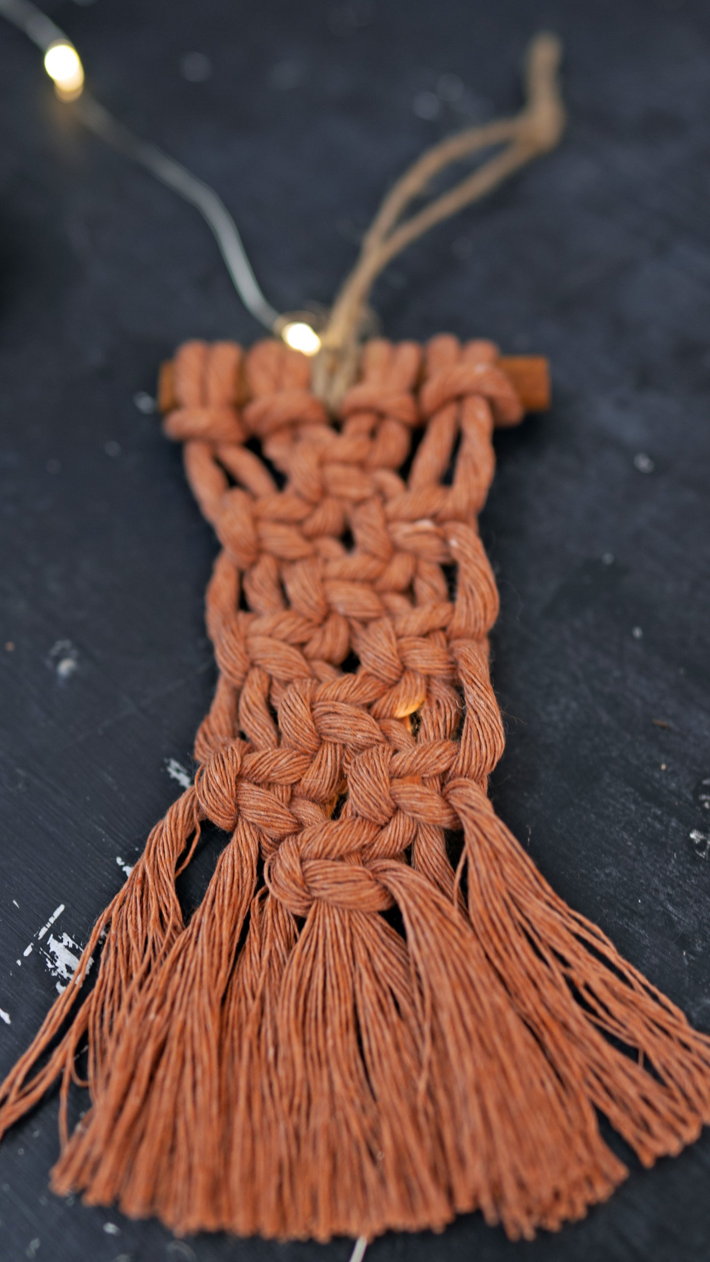 DIY Kit - Macramé Cinnamon Ornament (5 Pack)