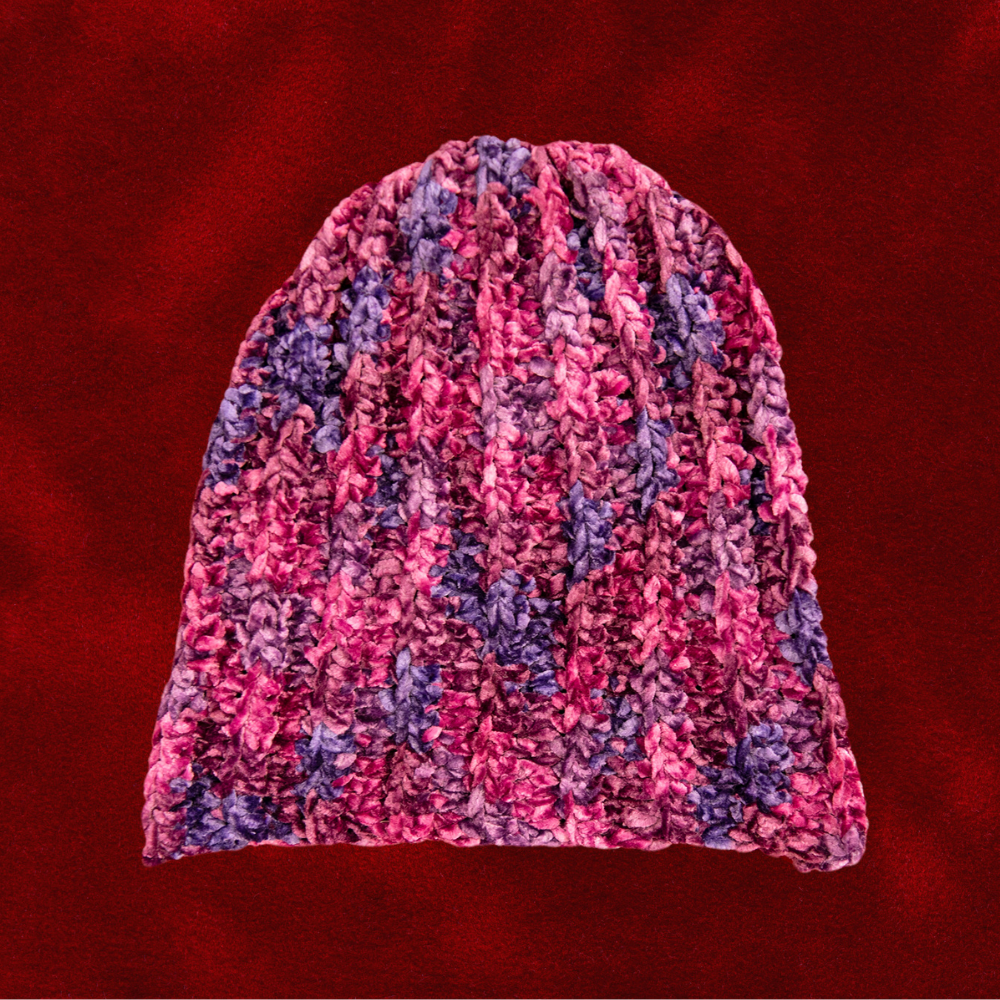 Plum Velvet Beanie