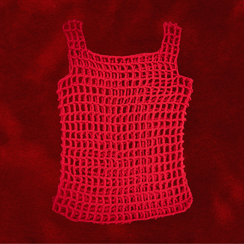 XS/S Bright Red Mesh Top